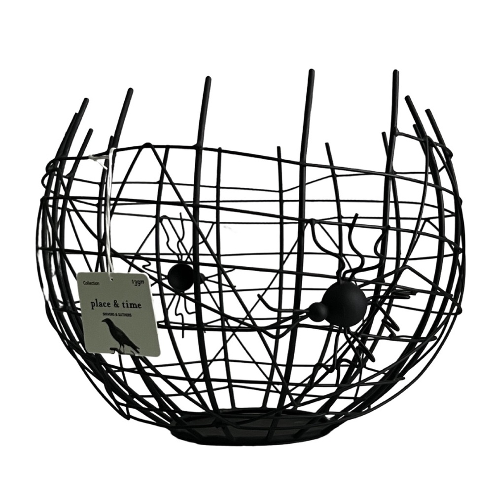Place & Time Large Halloween Spider Basket